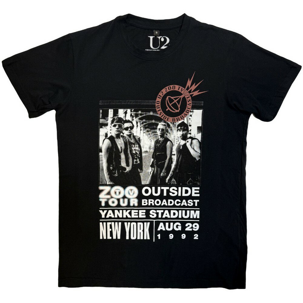 (ユートゥー) U2 オフィシャル商品 ユニセックス Zoo TV Tour NY Poster 08.29.92 Tシャツ 半袖 トップス 【海外通販】
