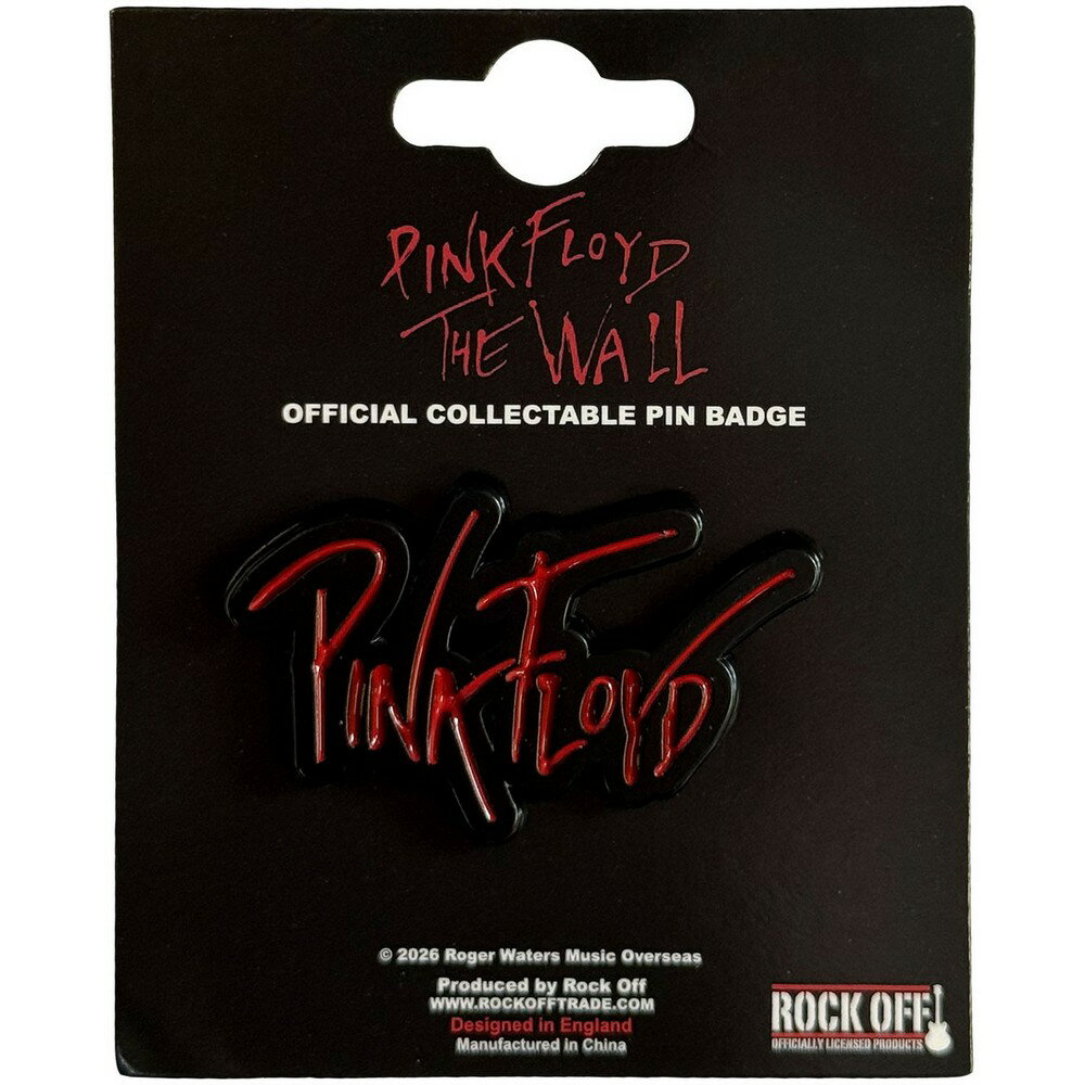 Rakuten - (ピンク・フロイド) Pink Floyd オフィシャル商品 The Wall テキスト ロゴ ピンバッジ バッジ 【海外通販】
