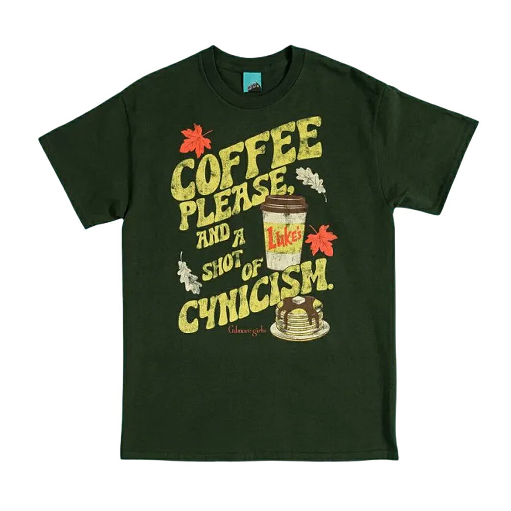 (ギルモア・ガールズ) Gilmore Girls オフィシャル商品 ユニセックス Coffee Please And A Shot Of Cynicism 半袖 Tシャツ トップス 【海外通販】