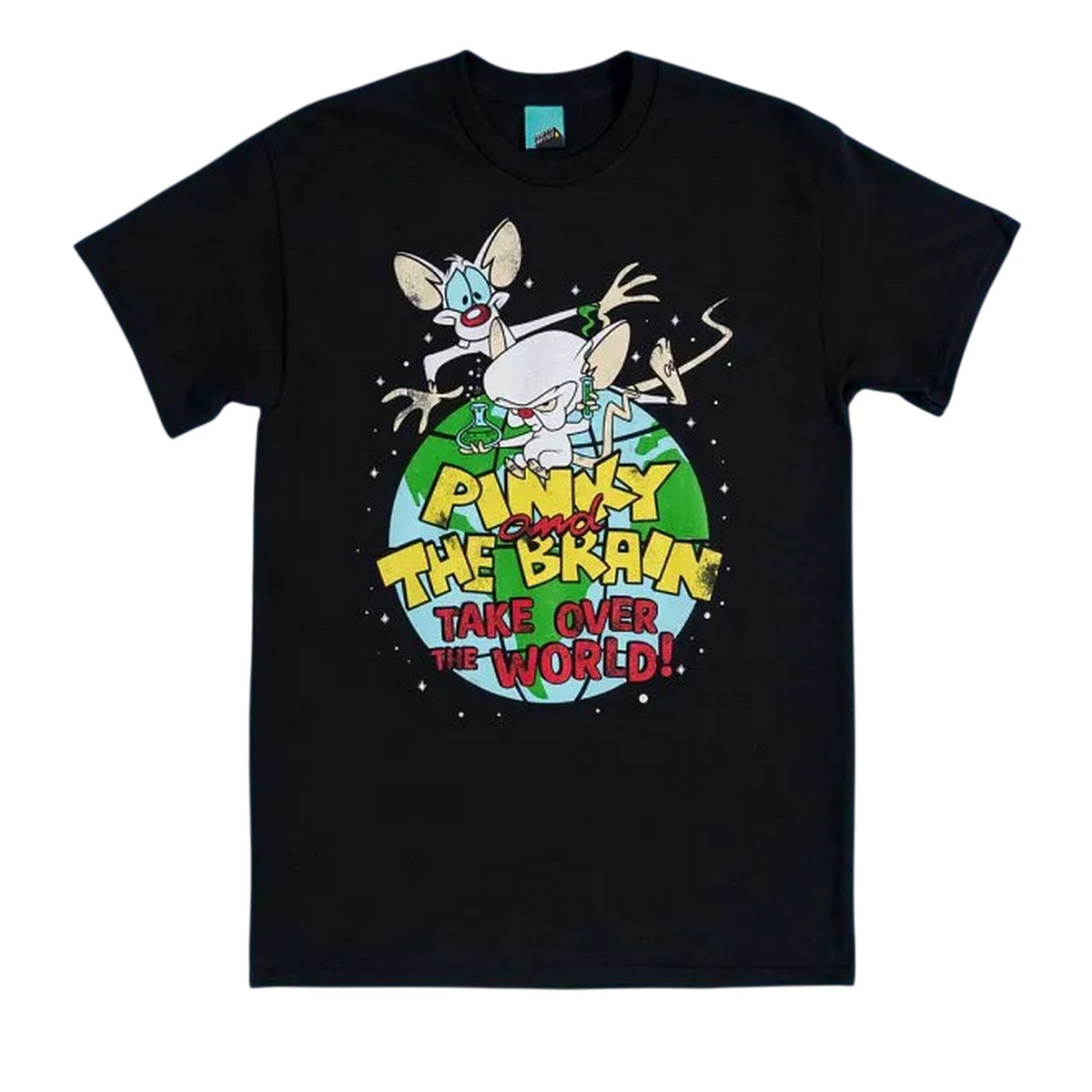 (ピンキー&ブレイン) Pinky and The Brain オフィシャル商品 ユニセックス Take Over The World 半袖 Tシャツ トップス 【海外通販】