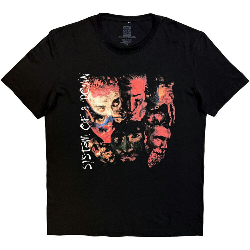 (システム オブ ア ダウン) System of a Down オフィシャル商品 ユニセックス Painted Faces Tシャツ 半袖 トップス 【海外通販】
