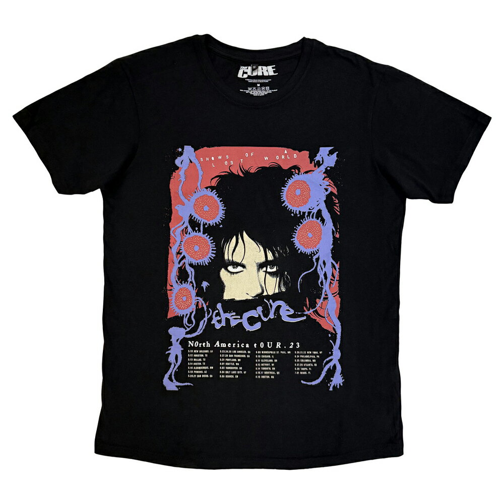 (ザ・キュアー) The Cure オフィシャル商品 ユニセックス North American Tour '23 Tシャツ ポスター 半袖 トップス 【海外通販】