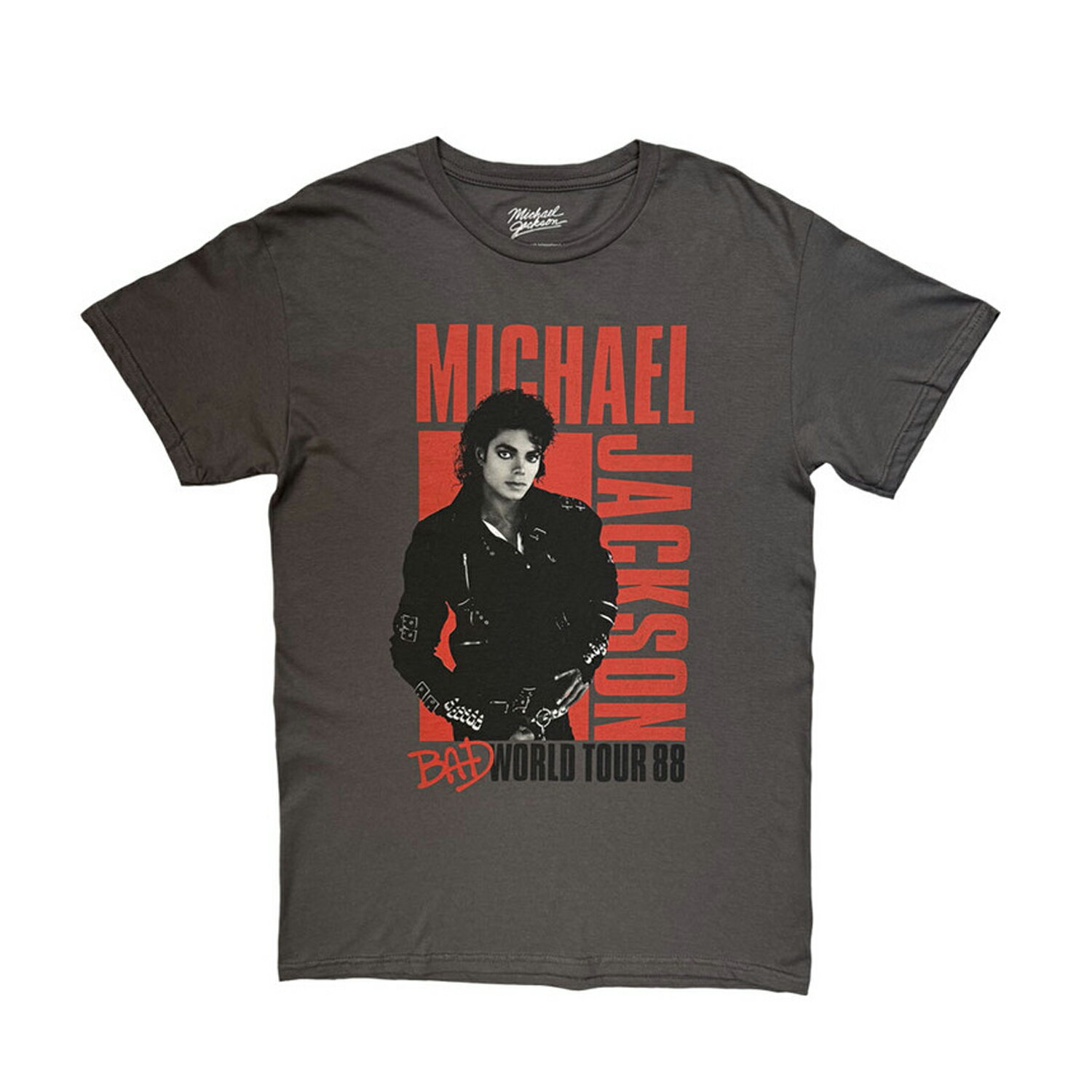 (マイケル・ジャクソン) Michael Jackson オフィシャル商品 ユニセックス t Bad World Tour 88 Tシャツ バックプリント 半袖 トップス 【海外通販】