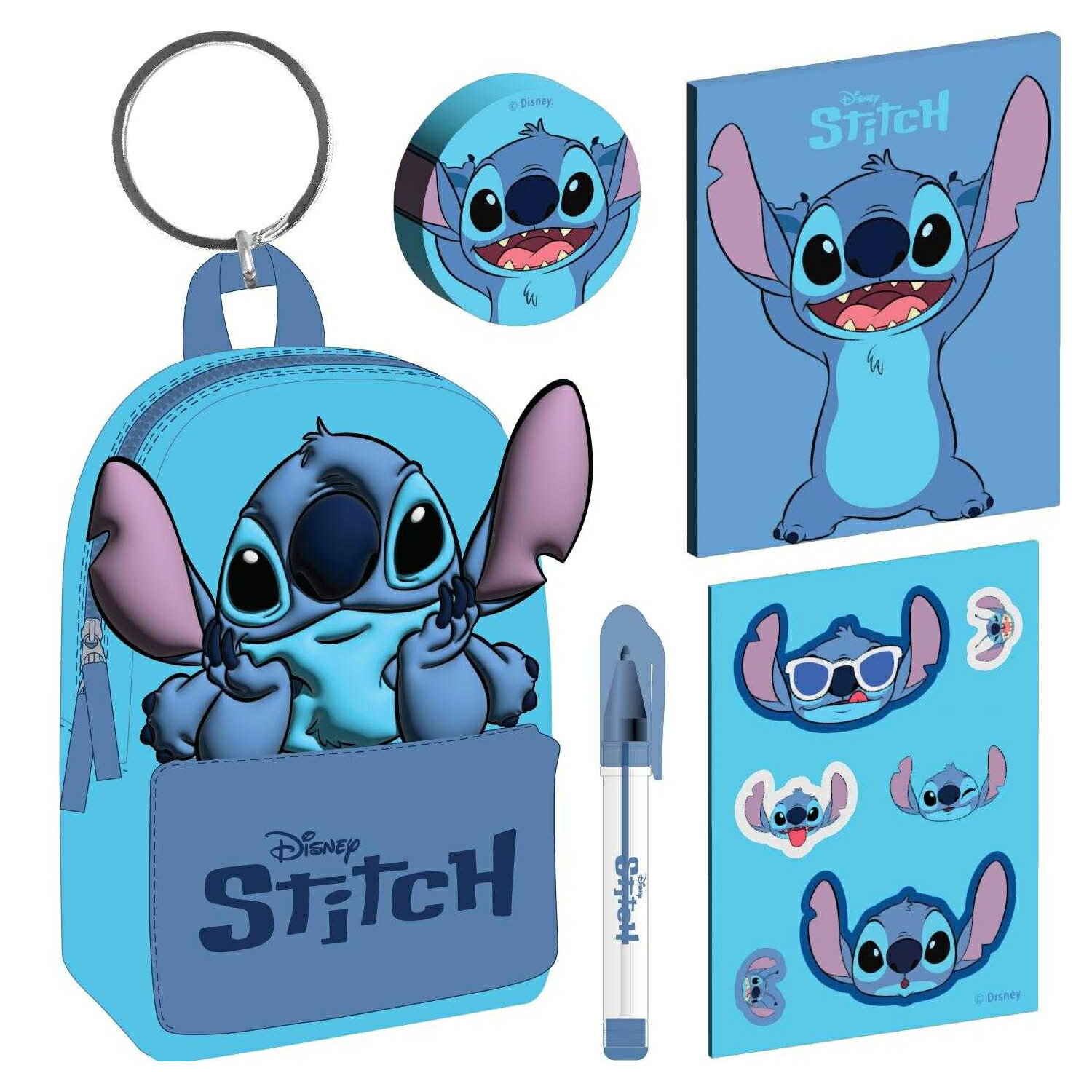 (リロ・アンド・スティッチ) Lilo and Stitch オフィシャル商品 ギフトセット キーホルダー キャラクター 文房具セット 【海外通販】