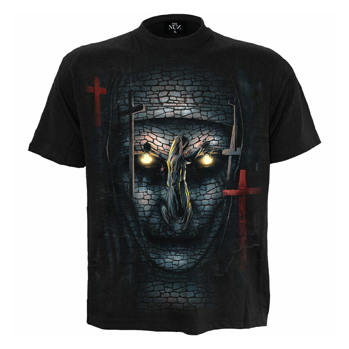 (死霊館のシスター) The Nun オフィシャル商品 ユニセックス Skull Illusion Tシャツ バックプリント 半袖 トップス 【海外通販】