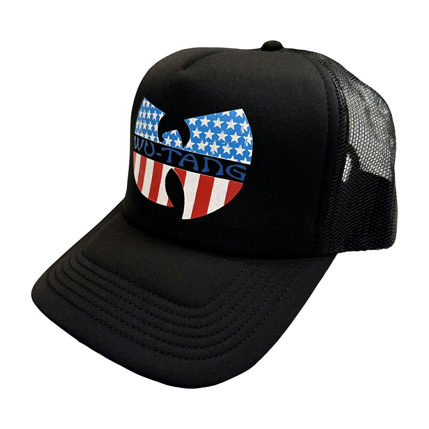(ウータン・クラン) Wu-Tang Clan オフィシャル商品 ユニセックス Star-Spangled ロゴ キャップ トラッカーキャップ 帽子 ハット 