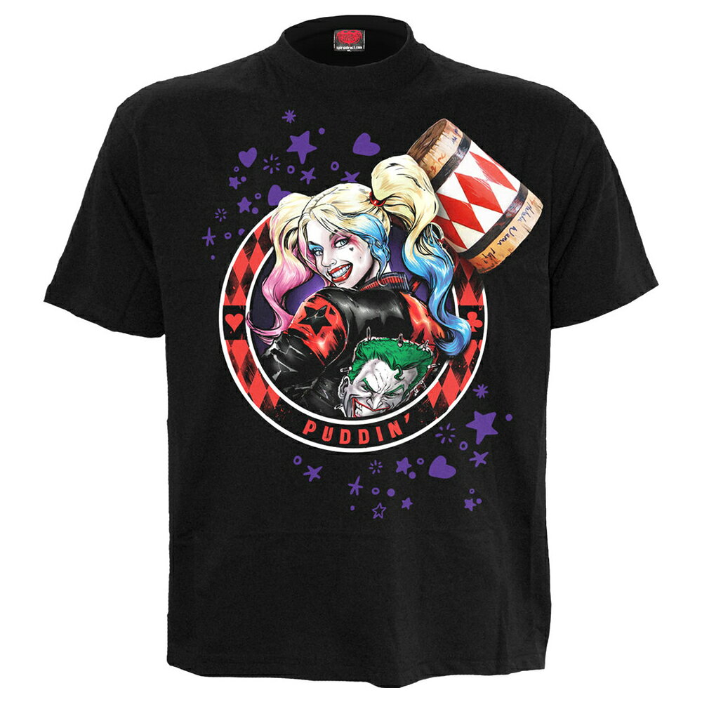 (バットマン) Batman オフィシャル商品 ユニセックス Puddin Harley Quinn Tシャツ 半袖 トップス 【海外通販】