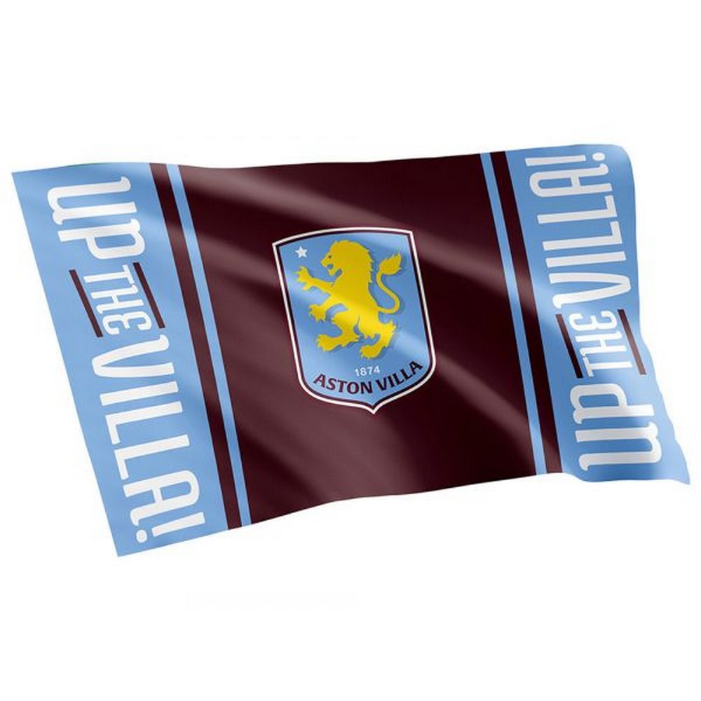 アストン・ヴィラ フットボールクラブ Aston Villa FC オフィシャル商品 Up The Villa クレスト フラッグ 旗 【海外通販】