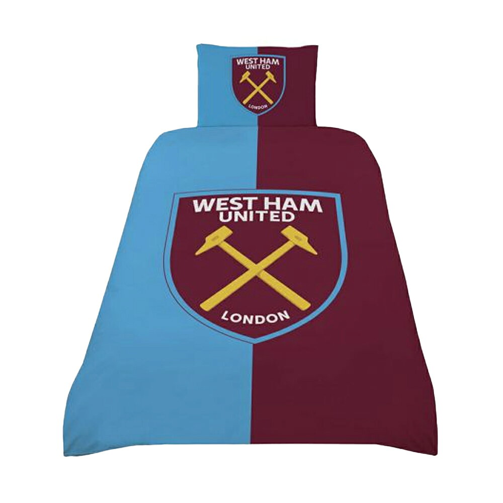 ウェストハム・ユナイテッド フットボールクラブ West Ham United FC オフィシャル商品 掛け布団カバー・枕カバーセット 【海外通販】