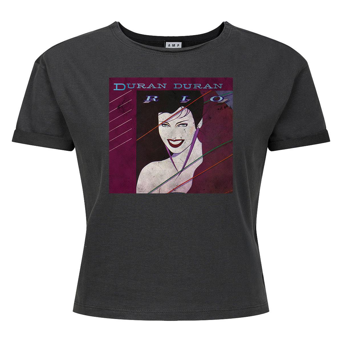 Rakuten - (アンプリファイド) Amplified オフィシャル商品 レディース Duran Duran デュラン・デュラン Tシャツ クロップ丈 Rio 半袖 カットソー トップス 【海外通販】
