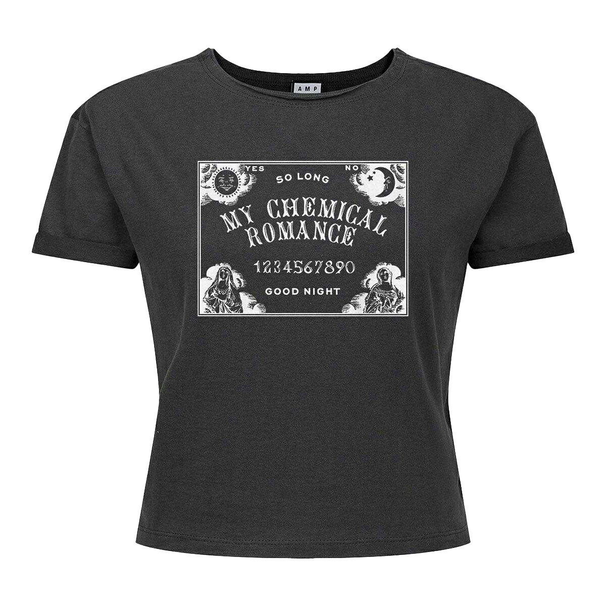 乐天商城 - (アンプリファイド) Amplified オフィシャル商品 レディース My Chemical Romance マイ・ケミカル・ロマンス Tシャツ クロップ丈 Ouija 半袖 【海外通販】
