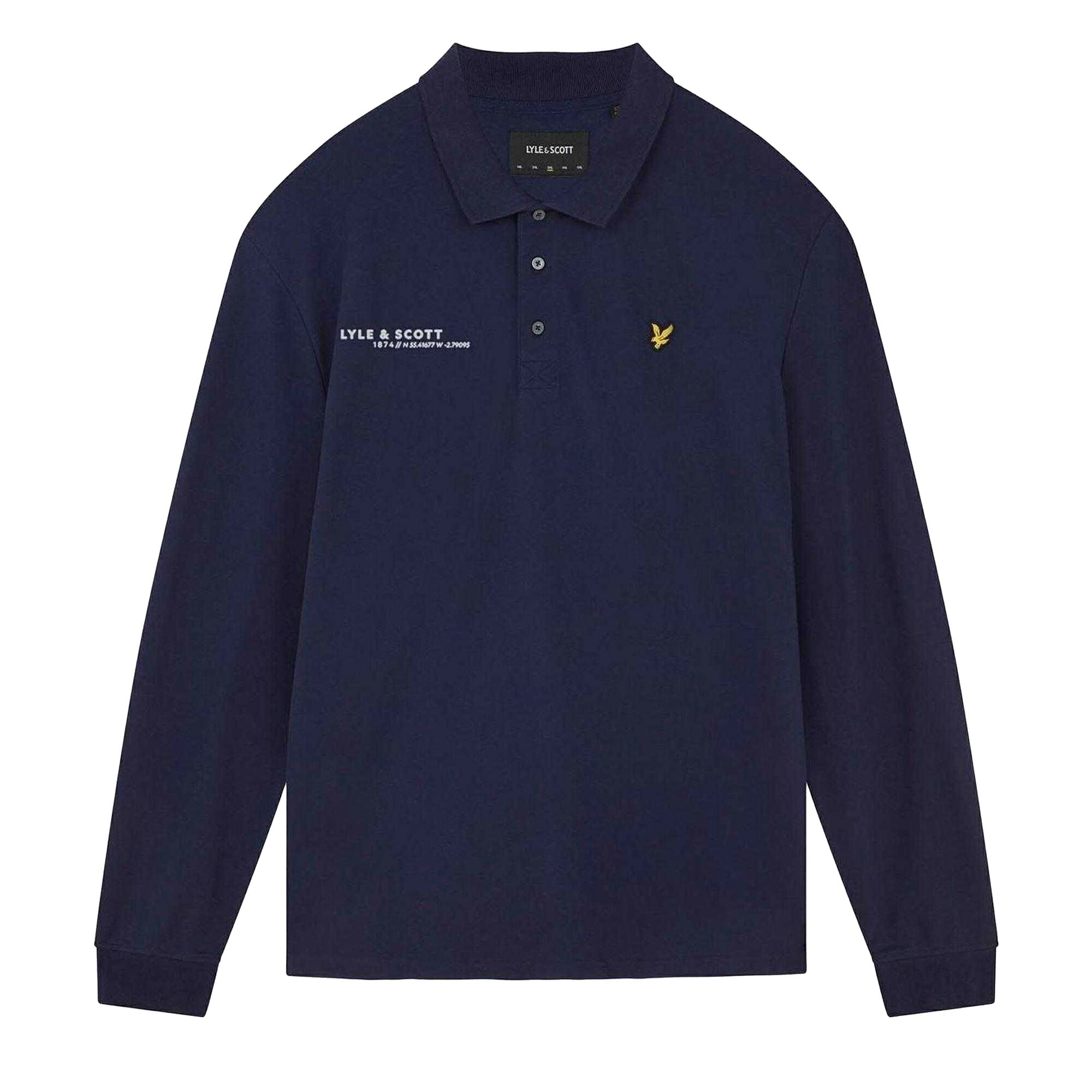 (ライル＆スコット) Lyle & Scott メンズ Ordinate プリント 長袖 ポロシャツ トップス 