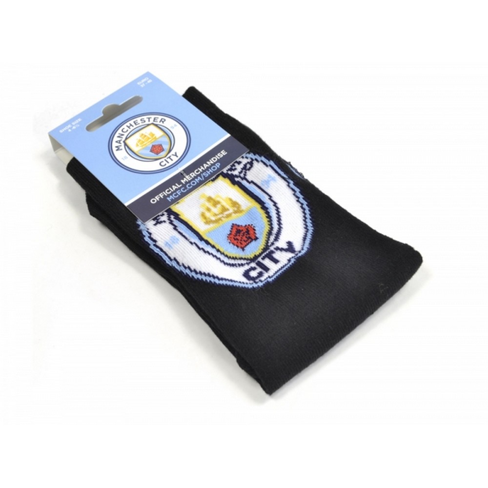 マンチェスター・シティ フットボールクラブ Manchester City FC オフィシャル商品 子供用 ロゴ ソックス 靴下 (1足組) 【海外通販】