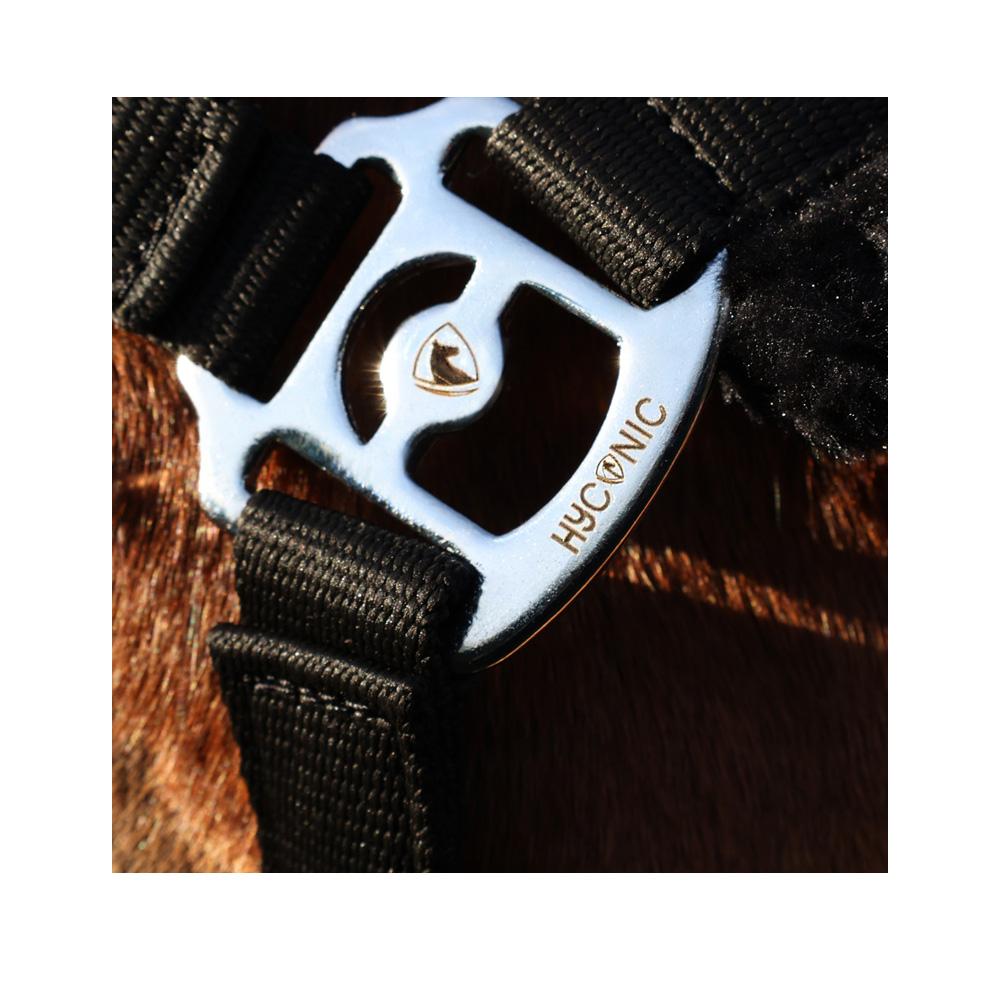 (ハイ) HYCONIC 馬用 フェイクファー ヘッドカラー リードロープ付き 乗馬 馬具 ホ...