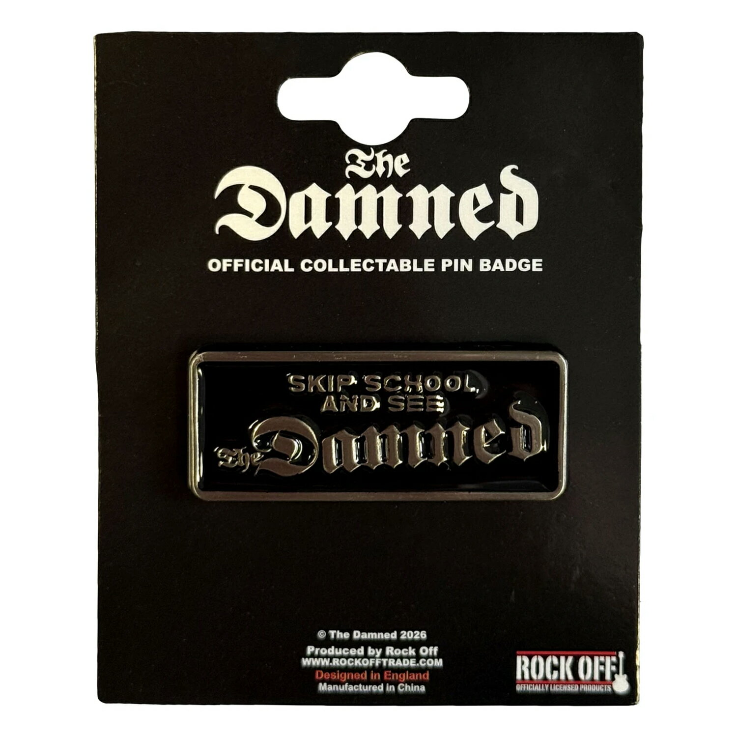 (ダムド) The Damned オフィシャル商品 Skip School And See ピンバッジ バッジ 【海外通販】