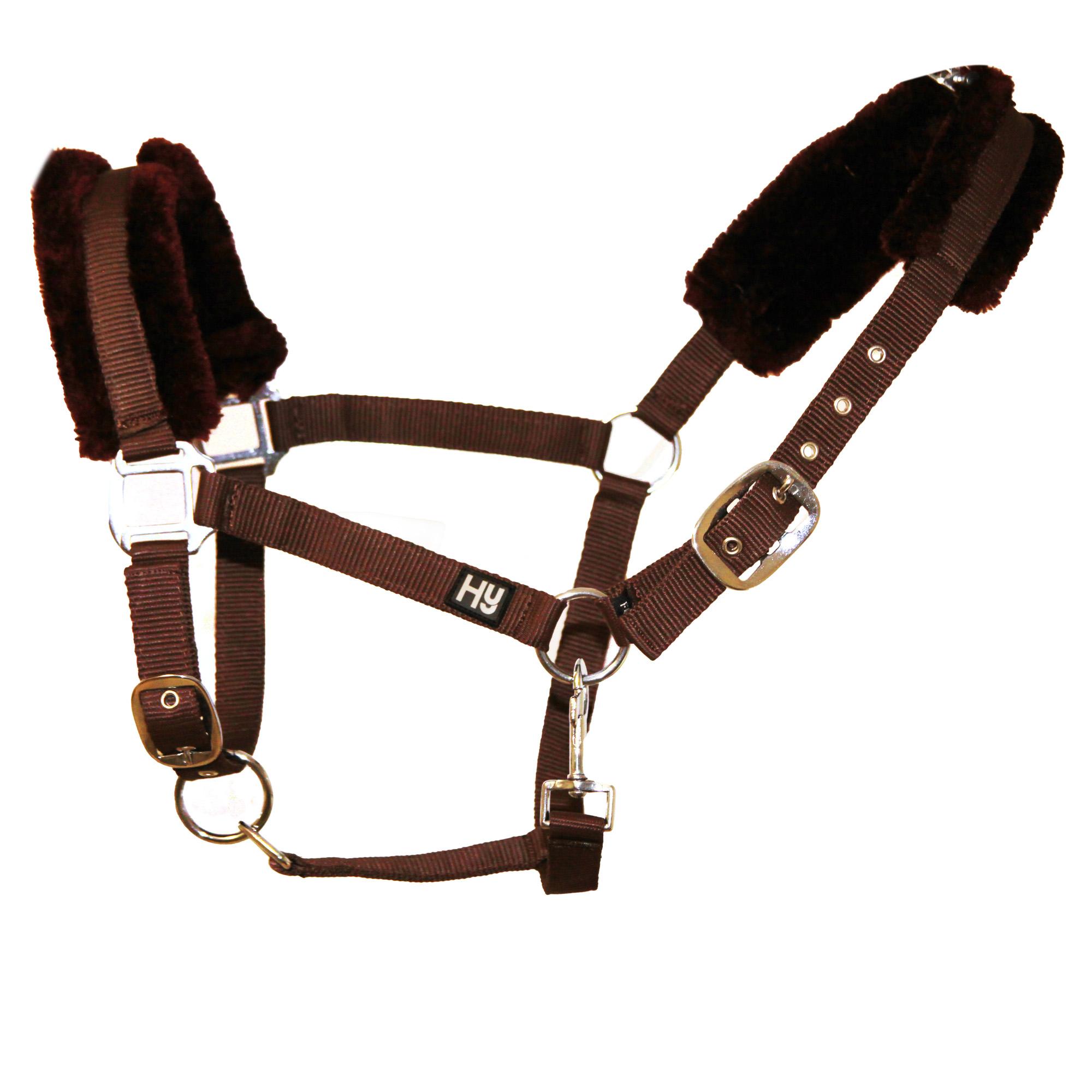 Pertemba Japanの(ハイ) Hy 馬用 フェイクファー パッド入り ヘッドカラー リードロープ付き 馬具 乗馬 ホースライディング 【海外通販】｜アングル2