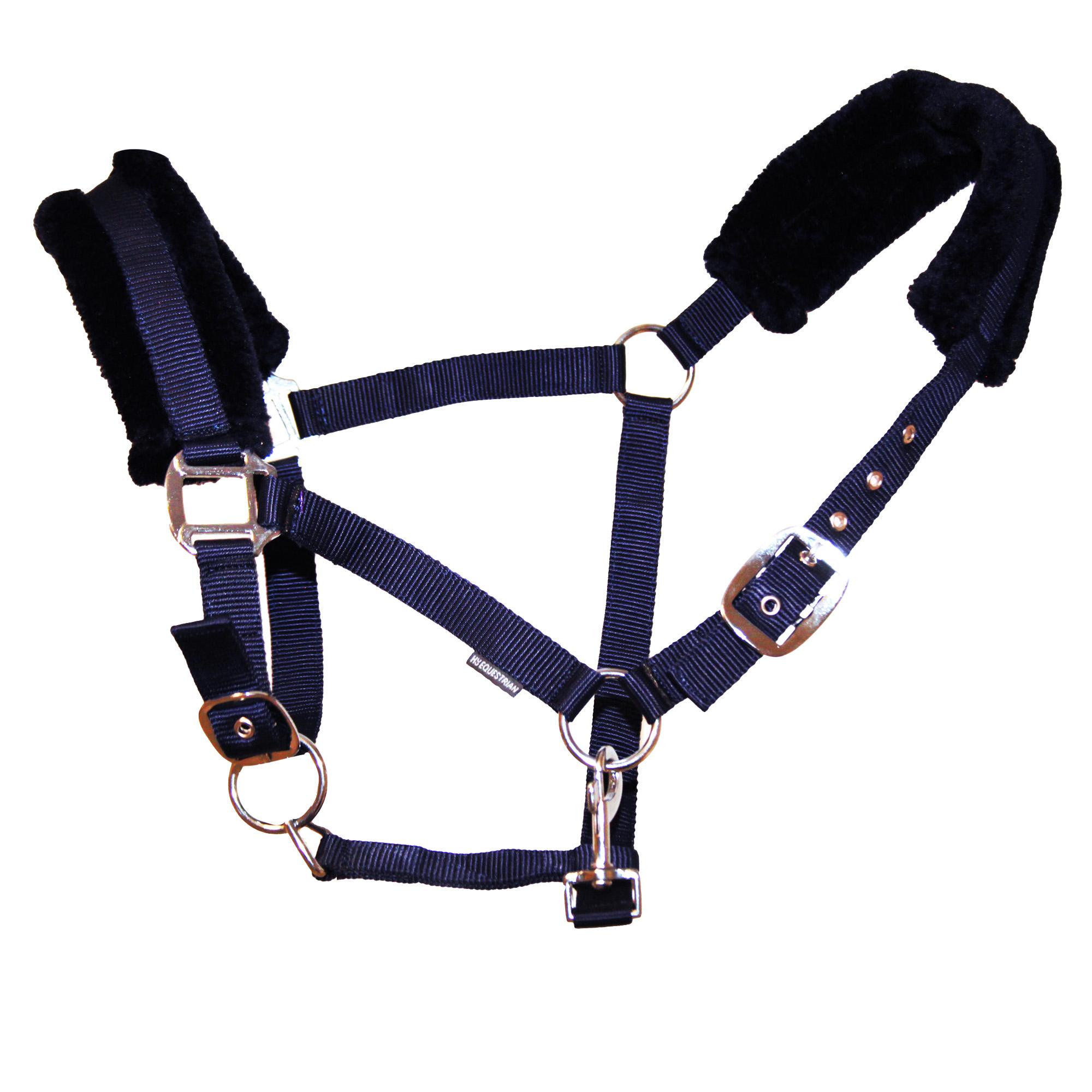 Pertemba Japanの(ハイ) Hy 馬用 フェイクファー パッド入り ヘッドカラー リードロープ付き 馬具 乗馬 ホースライディング 【海外通販】｜アングル3