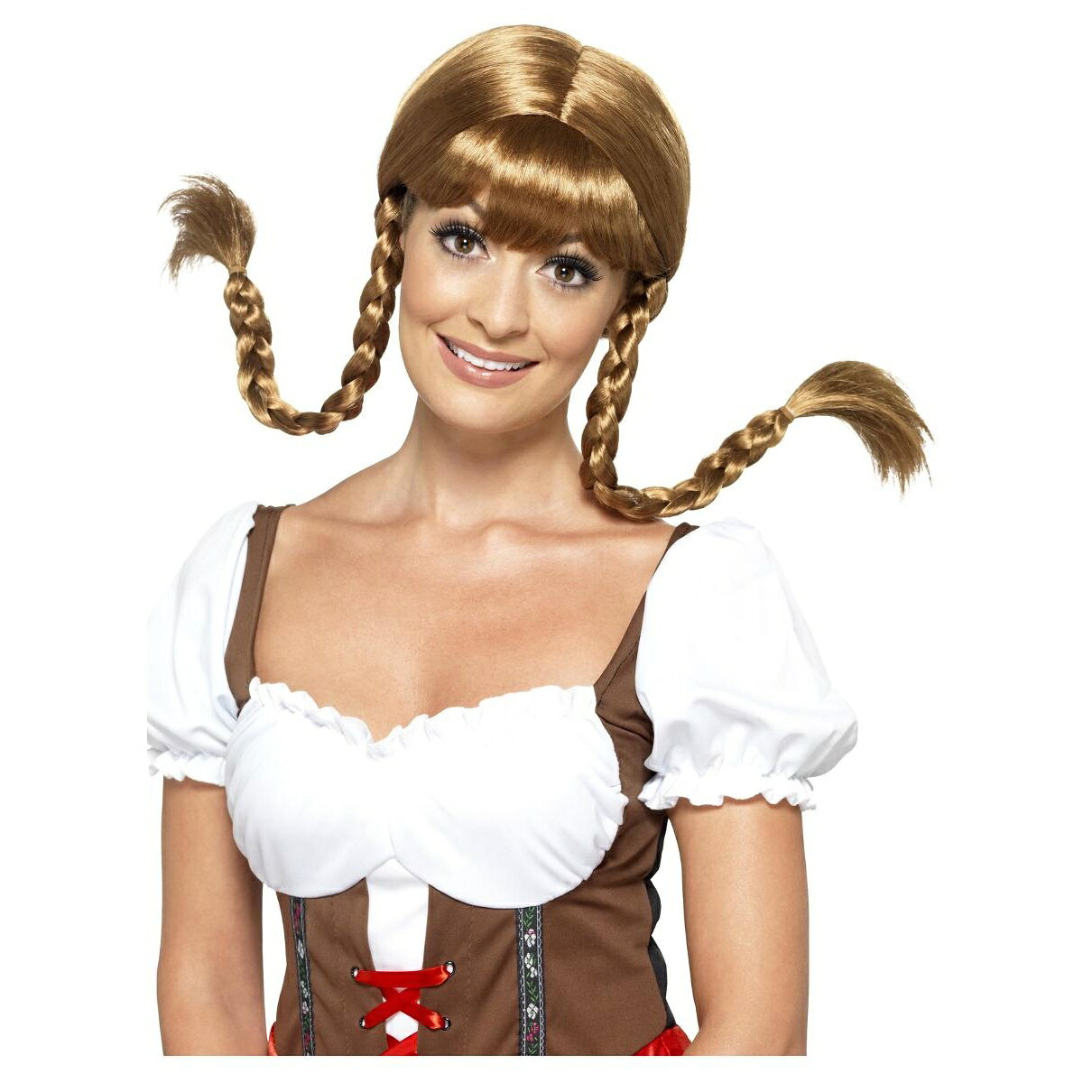 (スミッフィーズ) Smiffys ハロウィン コスプレ・仮装用 コスチューム レディース Bavarian Babe 三つ編み ウィッグ かつら 