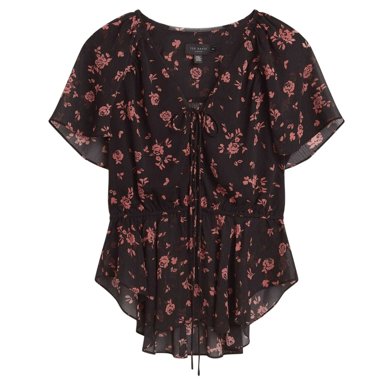 (テッドベーカー) Ted Baker レディース ウーブン ペプラムトップ カットソー 