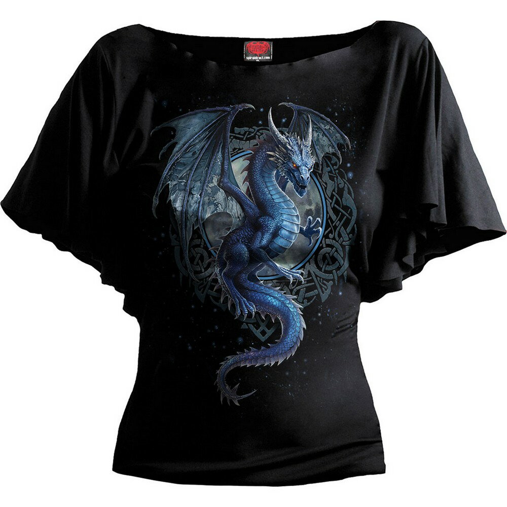 (スパイラルダイレクト) Spiral Direct レディース Latin Storm Dragon Tシャツ ボートネック 半袖 トップス 【海外通販】