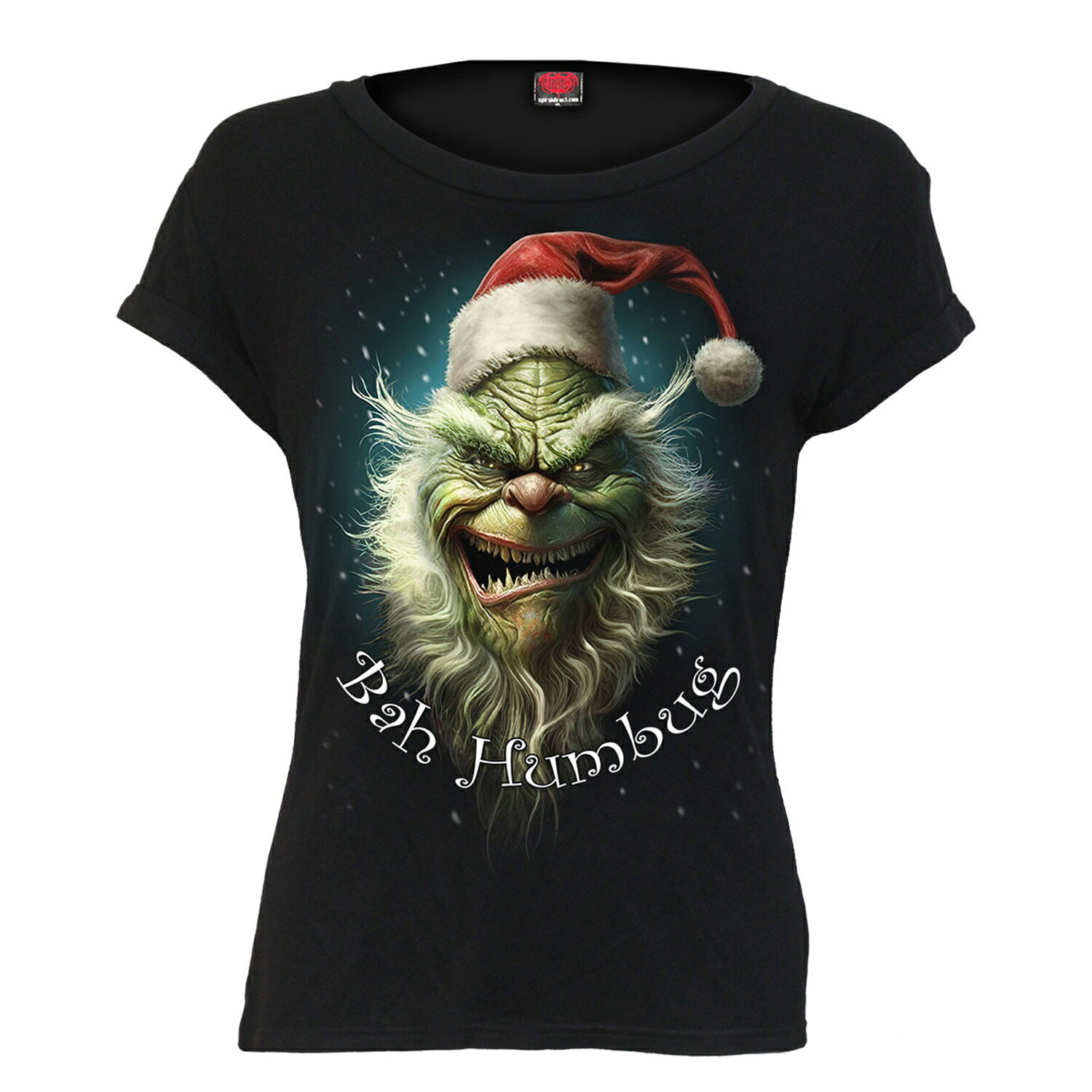 (スパイラル) Spiral オフィシャル商品 レディース Bah Humbug Tシャツ ボートネック 半袖 トップス 【海外通販】