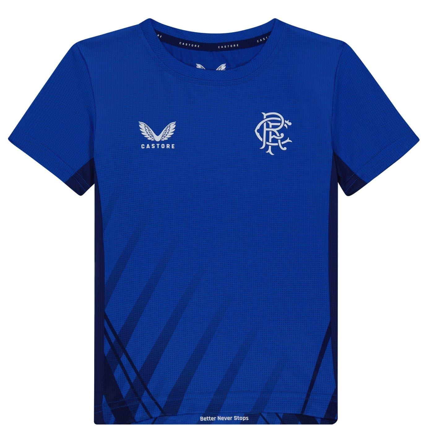 (カストレ) Castore レンジャーズ フットボールクラブ Rangers FC オフィシャル商品 キッズ・子供用 半袖 Tシャツ トップス 