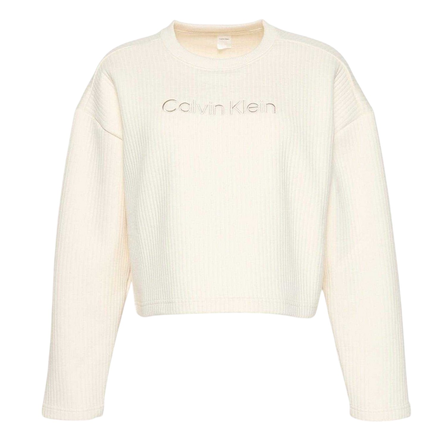 (カルバン・クライン) Calvin Klein レディース 刺しゅう 長袖 スウェットシャツ ...