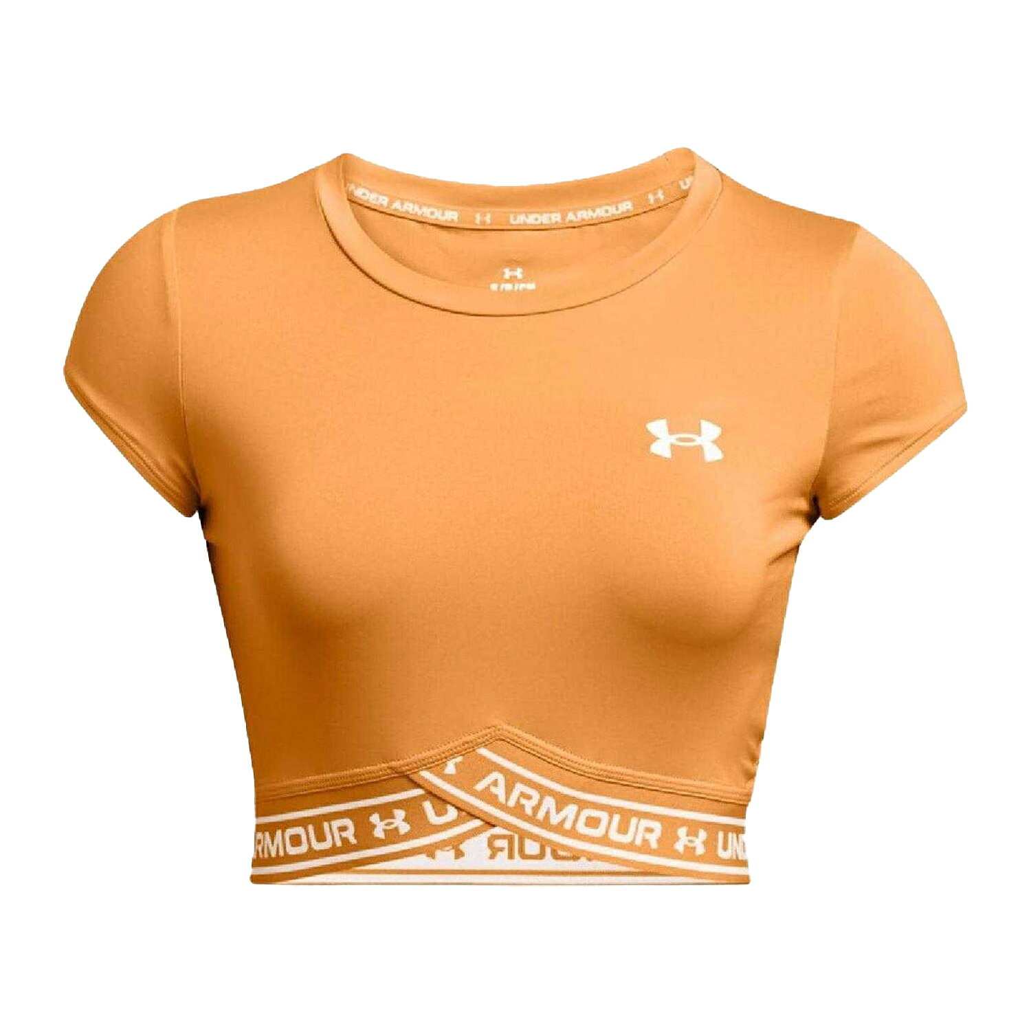 (アンダーアーマー) Under Armour レディース クロス ロゴ スポーツ クロップド丈 半袖 Tシャツ アクティブトップ 【海外通販】
