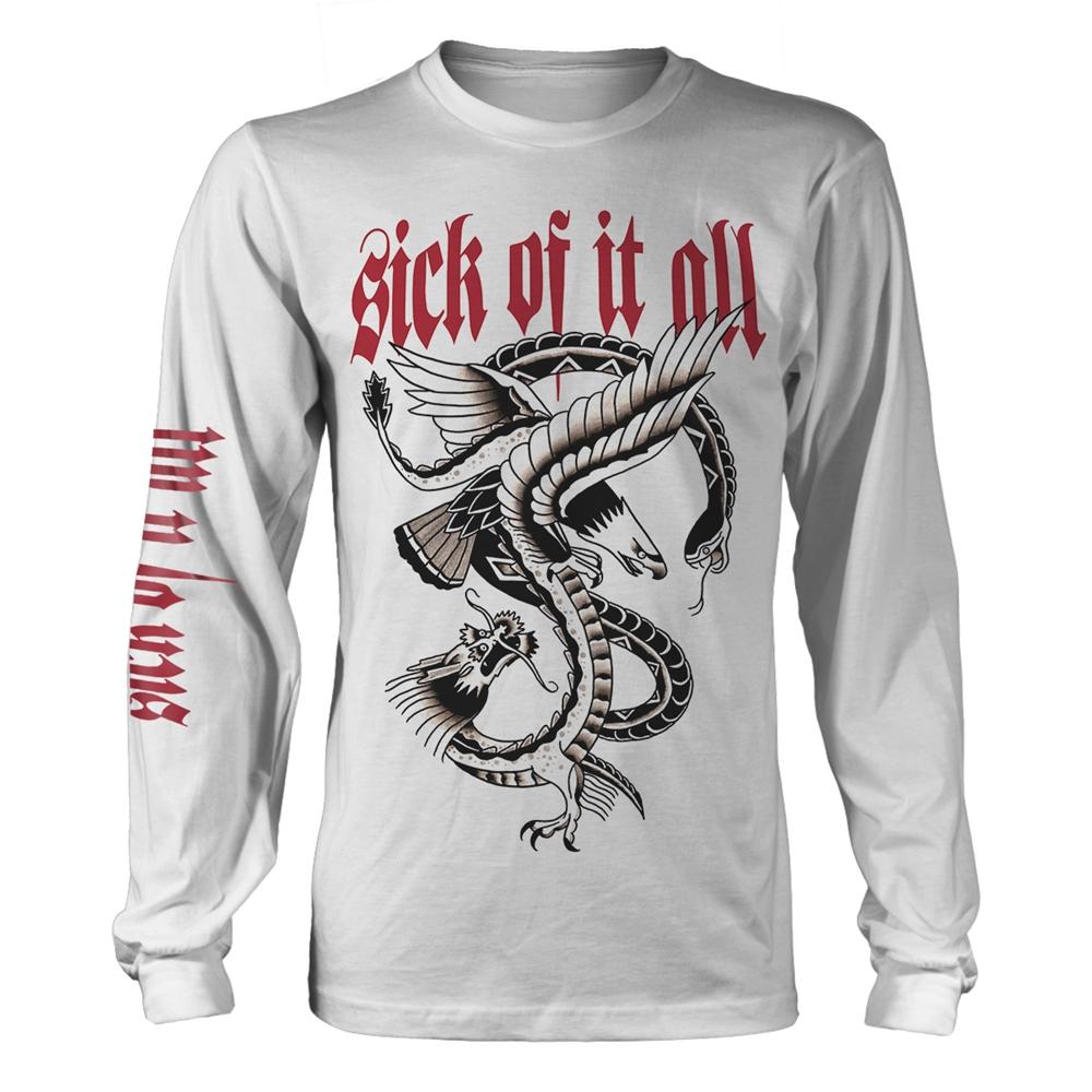 (シック・オブ・イット・オール) Sick Of It All オフィシャル商品 ユニセックス Eagle Tシャツ 長袖トップス 【海外通販】
