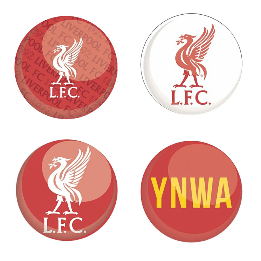 リバプール・フットボールクラブ Liverpool FC オフィシャル商品 YNWA バッジ セット (4個組) 【海外通..
