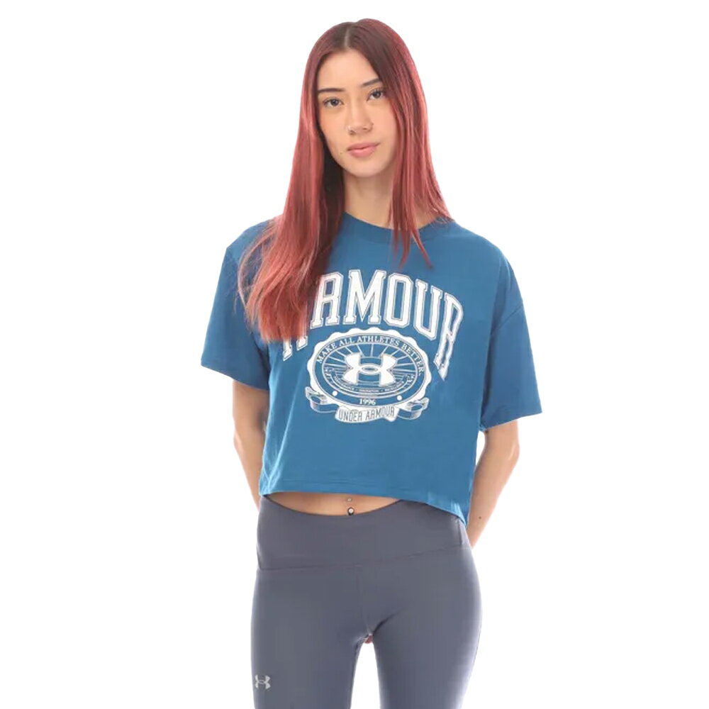 (アンダーアーマー) Under Armour レディース Collegiate クロップド丈 Tシャツ クロップドトップ クロップティー 【海外通販】