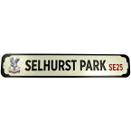 クリスタル・パレスFC フットボールクラブ Crystal Palace FC オフィシャル商品 デラックス Selhurst Park SE25 メタルプレートストリートサイン 【海外通販】