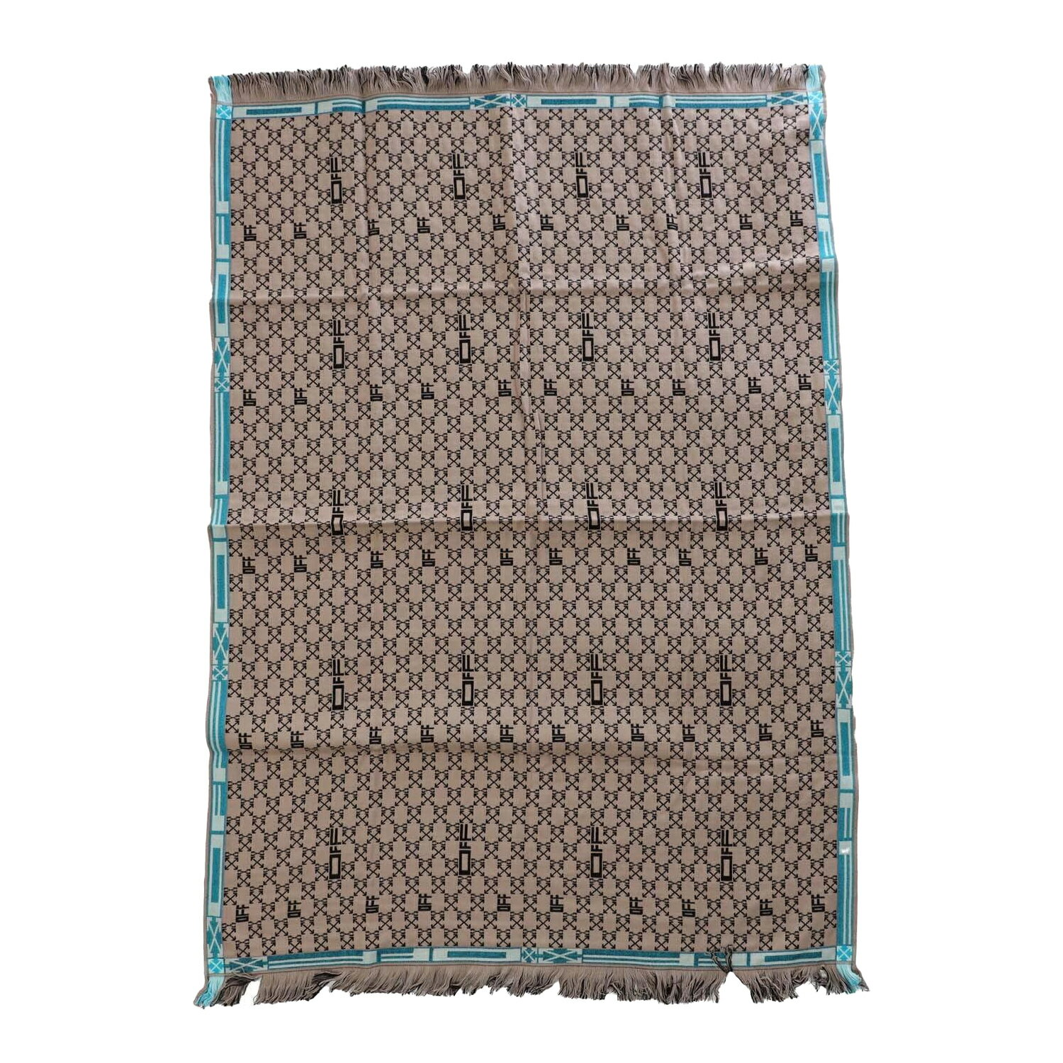 (オフホワイト) Off White モノグラム ブランケット フリース毛布 【海外通販】