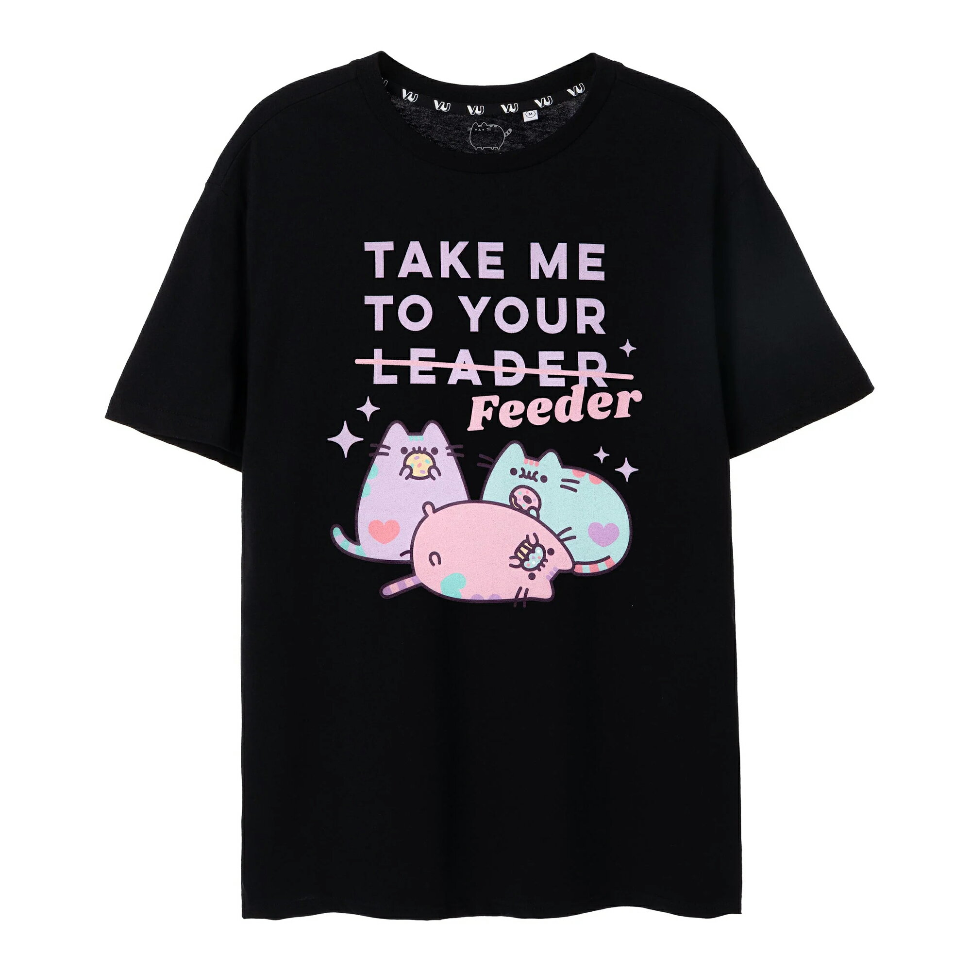 (ねこのプシーン) Pusheen オフィシャル商品 レディース Take Me To Your Feeder Tシャツ 半袖 トップス 【海外通販】