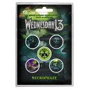 (ウェンズデイ13) Wednesday 13 オフィシャル商品 Necrophaze バッジ セット (5個組) 【海外通販】