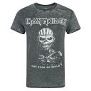 (アイアン・メイデン) Iron Maiden オフィシャル商品 メンズ The Book Of Souls Tシャツ バーンアウト 半袖 トップス 【海外通販】