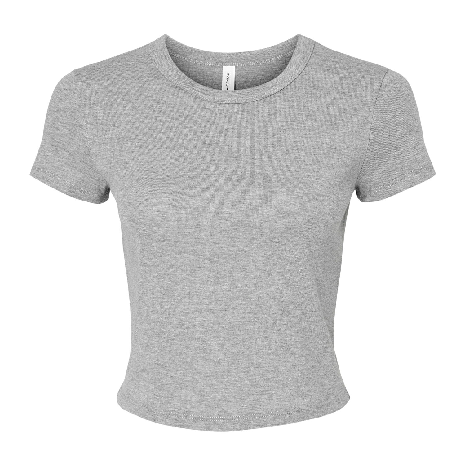 (ベラ・キャンバス) Bella + Canvas レディース ヘザー Tシャツ マイクロリブ クロップ丈 半袖 トップス 【海外通販】