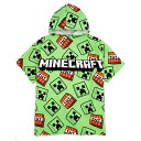 (マインクラフト) Minecraft オフィシャル商品 キッズ・子供 ボーイズ クリーパー パーカー タオル地 フード付き トレーナー 【海外通販】