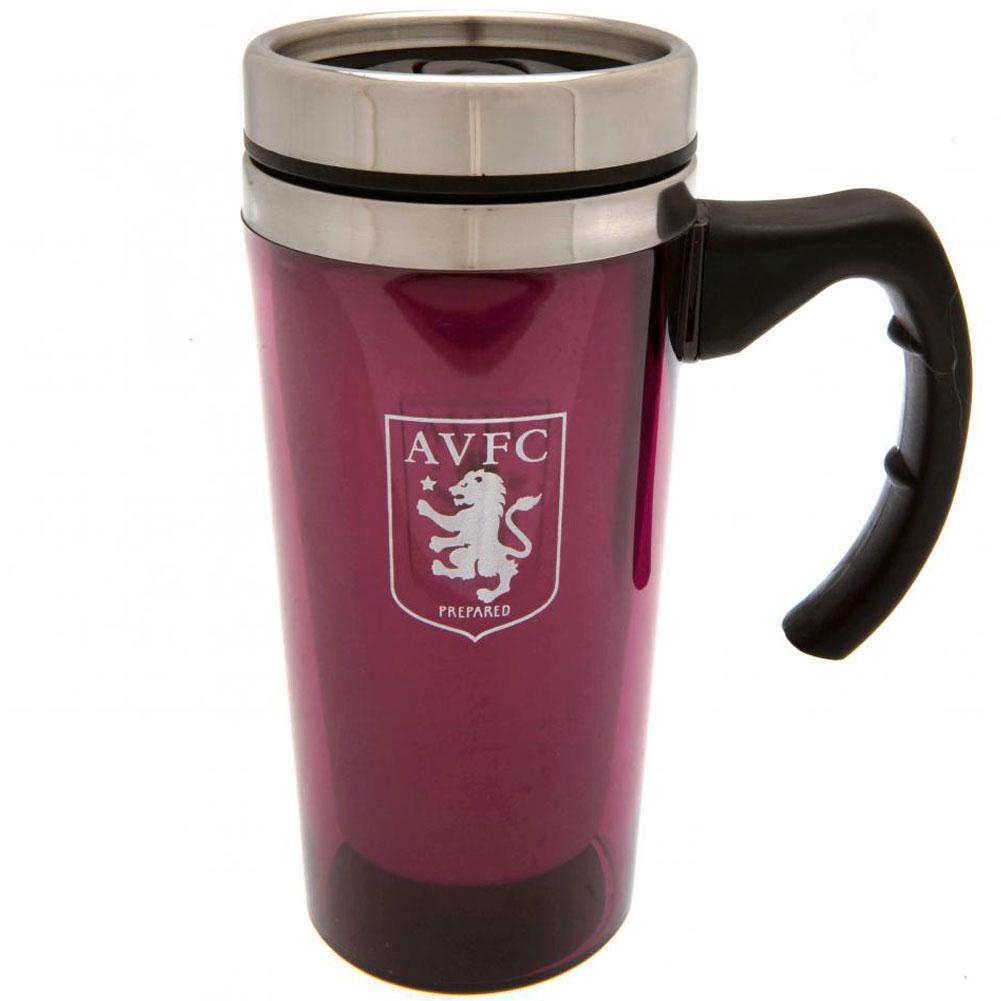 アストン・ヴィラ フットボールクラブ Aston Villa FC オフィシャル商品 Crest トラベルマグ アルミニウム 携帯マグ タンブラー 【海外通販】
