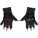 (エーシー・ディーシー) AC/DC オフィシャル商品 ユニセックス PWR-UP ロゴ 手袋 フィンガーレス グローブ 【海外通販】