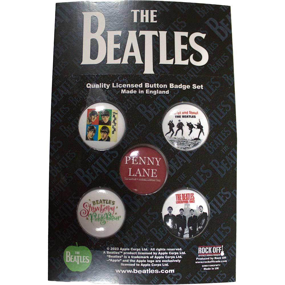 (ビートルズ) The Beatles オフィシャル商品 Liverpool バッジ セット (5個組) 【海外通販】