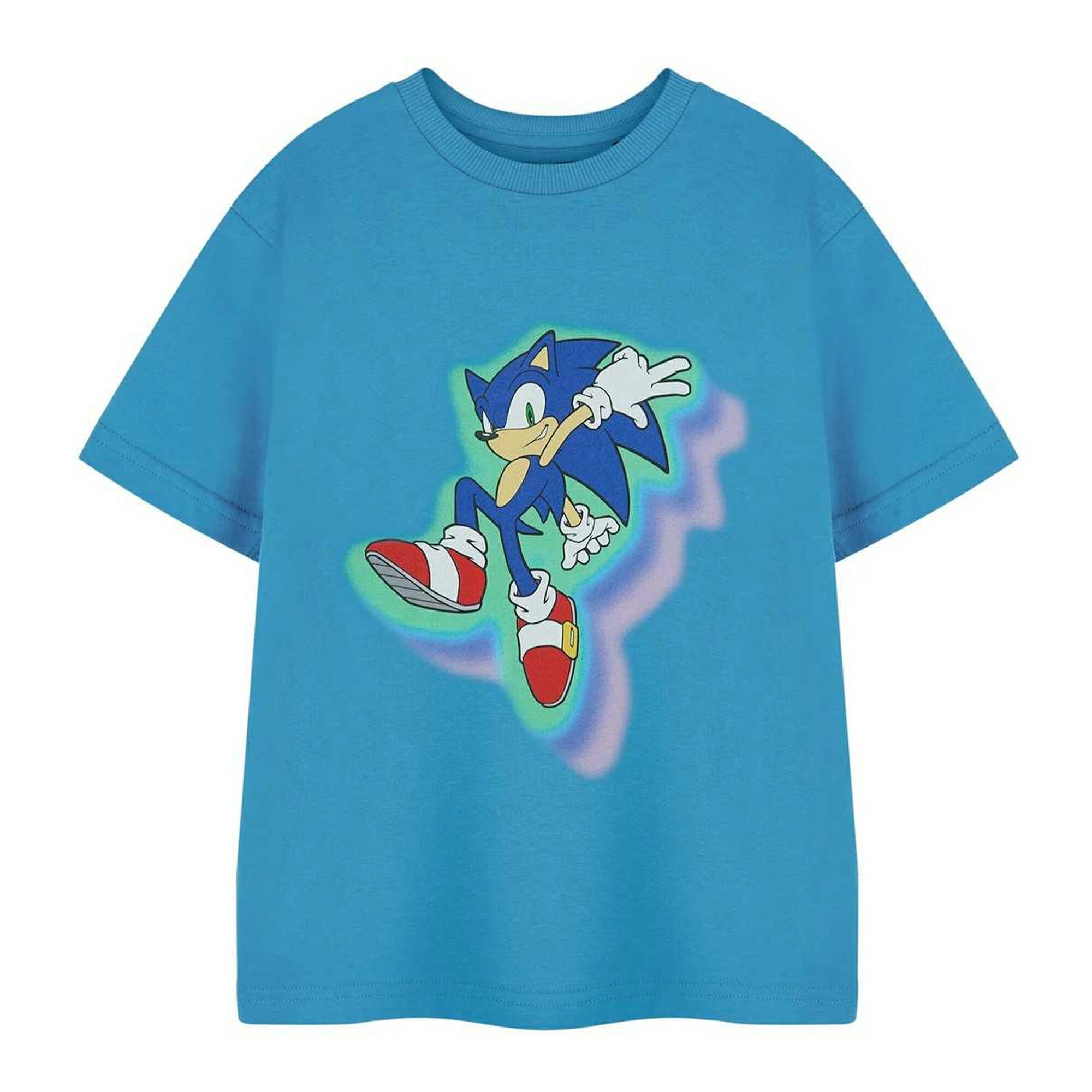 (ソニック・ザ・ヘッジホッグ) Sonic The Hedgehog オフィシャル商品 キッズ・子供 ボーイズ Tシャツ Glow Trio 半袖 トップス 【海外通販】