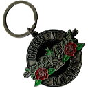 (ガンズ・アンド・ローゼズ) Guns N Roses オフィシャル商品 Circle キーリング ロゴ キーホルダー 【海外通販】