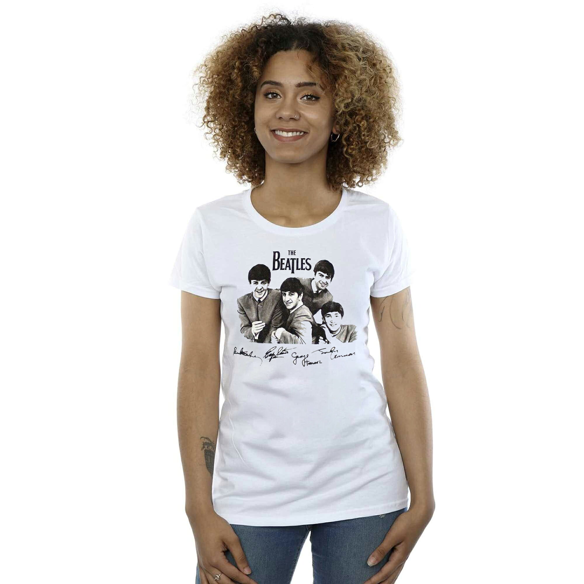 (�ӡ��ȥ륺) The Beatles ���ե�����뾦�� ��˥��å��� Signature T����� Ⱦµ �ȥåץ� �ڳ������Ρ�