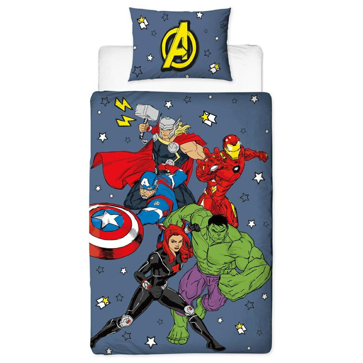 (マーベル) Marvel アベンジャーズ オフィシャル商品 キッズ・子供用 掛け布団カバー・枕カバーセット 【海外通販】のサムネイル