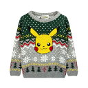 (ポケモン) Pokemon オフィシャル商品 キッズ・子供 ピカチュウ クリスマスセーター 長袖 トップス 【海外通販】