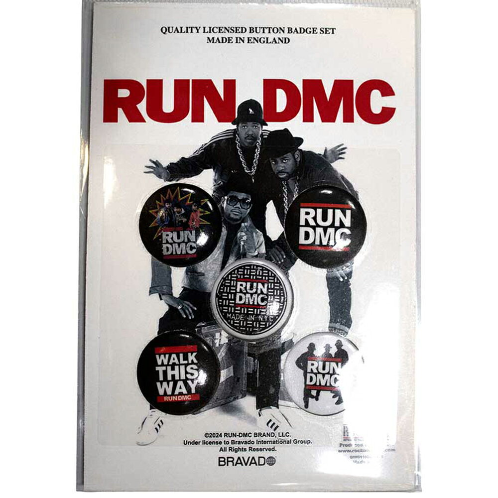 (ラン・ディーエムシー) Run DMC オフィシャル商品 Walk This Way ボタン バッジ ...