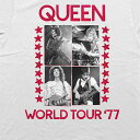 (クイーン) Queen オフィシャル商品 ユニセックス World Tour '77 Tシャツ 半袖 トップス 【海外通販】