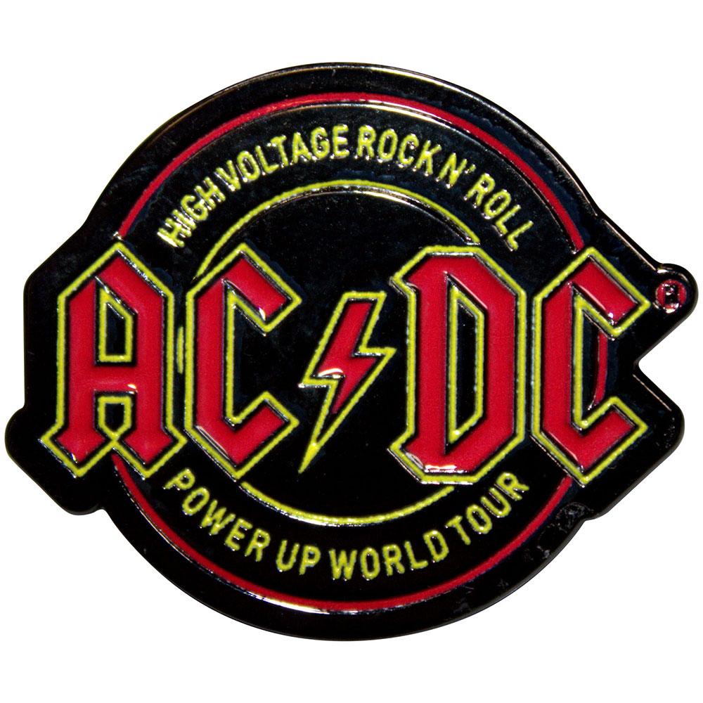 (エーシー・ディーシー) AC/DC オフィシャル商品 High Voltage Rock N Roll PWR-UP バッジ 【海外通販】