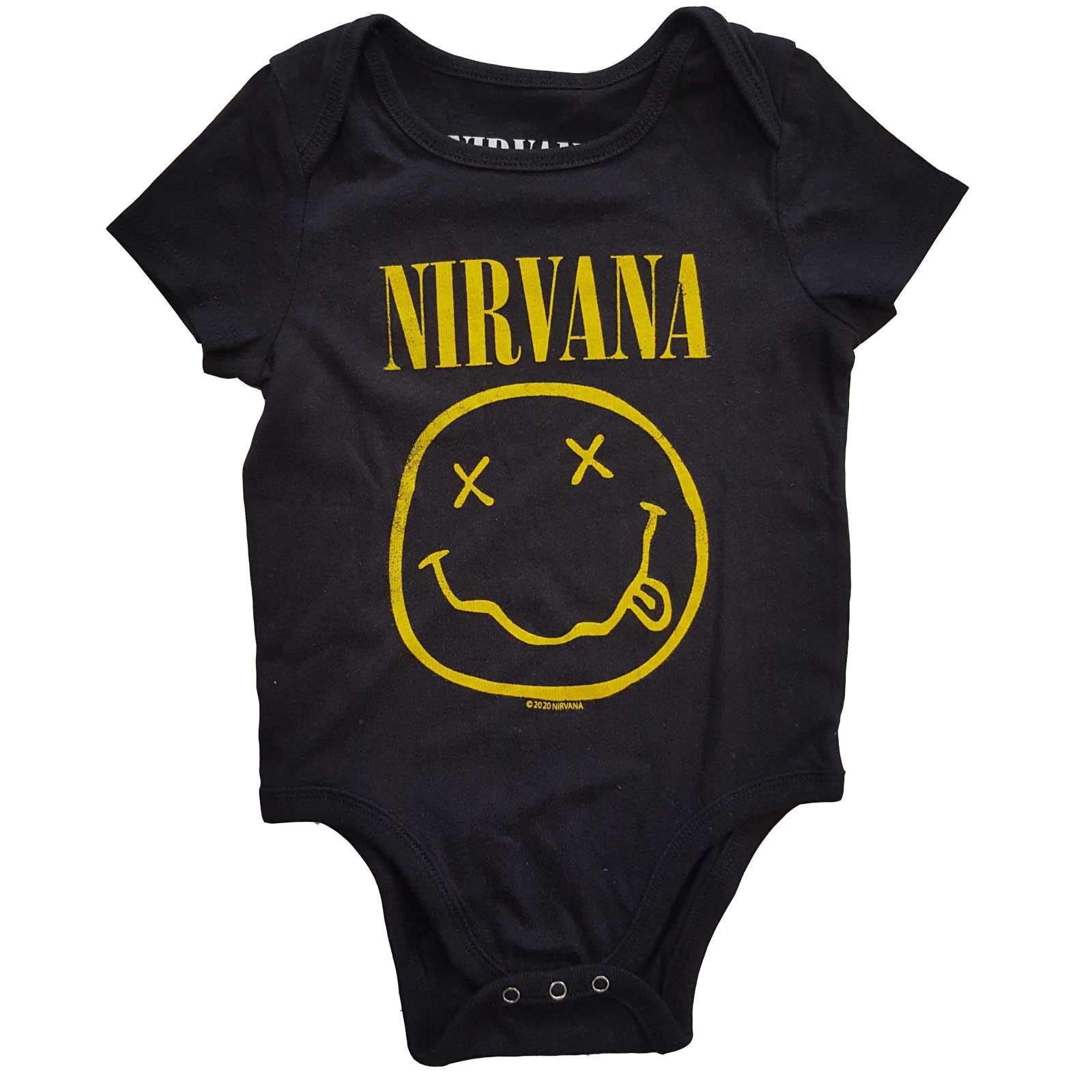 (ニルヴァーナ) Nirvana オフィシャル商品 ベビー・赤ちゃん スマイリー ボディースーツ 半袖 ロンパース 【海外通販】